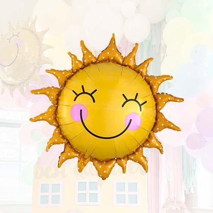 Smiling Sun Mylar Foil Balloon (29 Inches) - Ellie's Party Supply