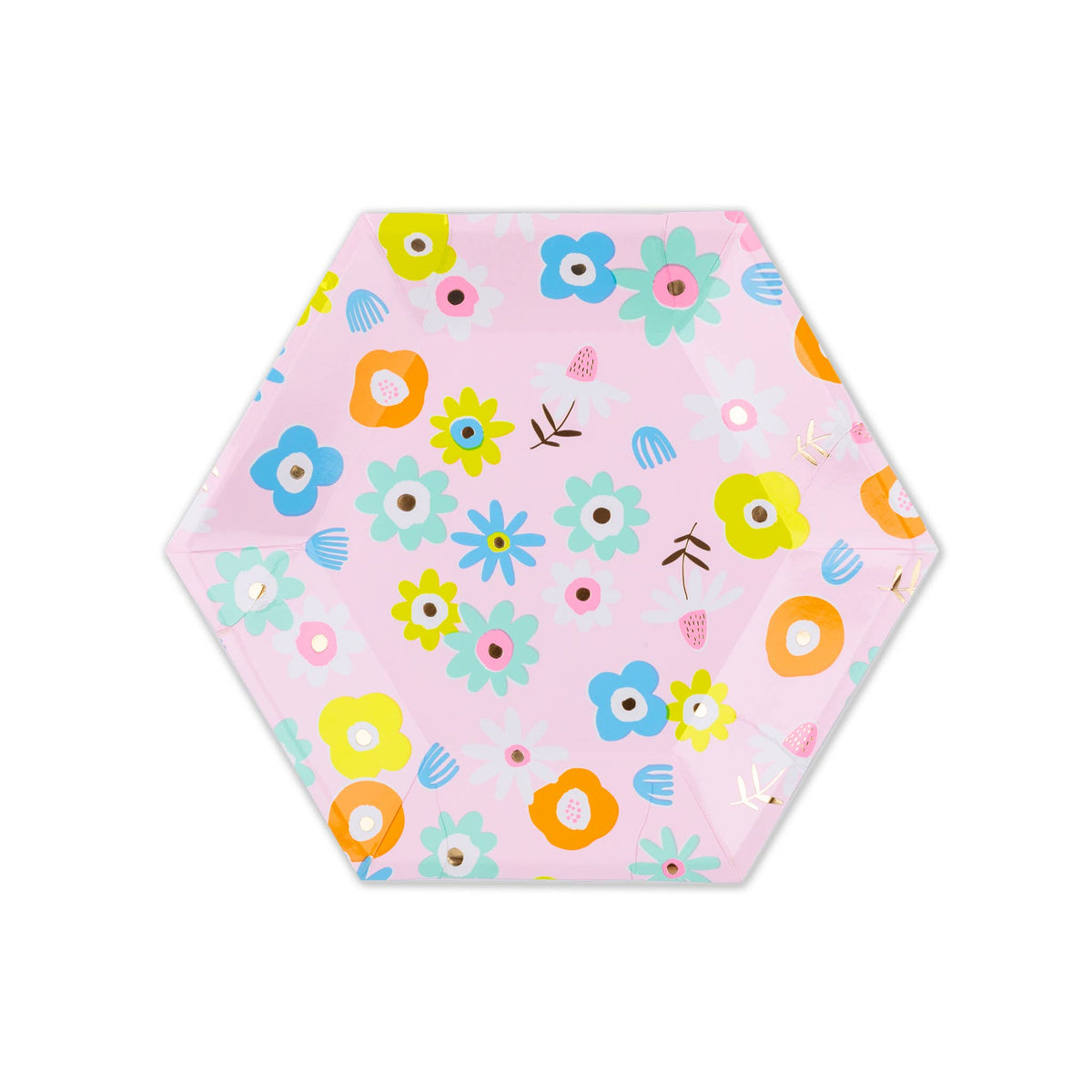 Spring Flower Pink Paper Plates (Set of 8) from Ellie's Party Supply