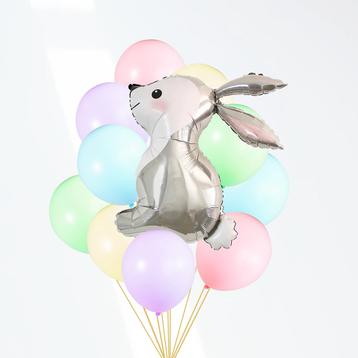 Spring Rabbit Pastel Balloon Bouquet (11 Pack) from Ellie's Party Supply