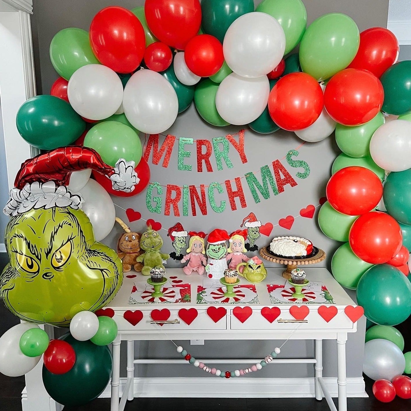 Spring Grinch Arch The Grinch Christmas Balloon Arch Kit from Ellie's Party Supply