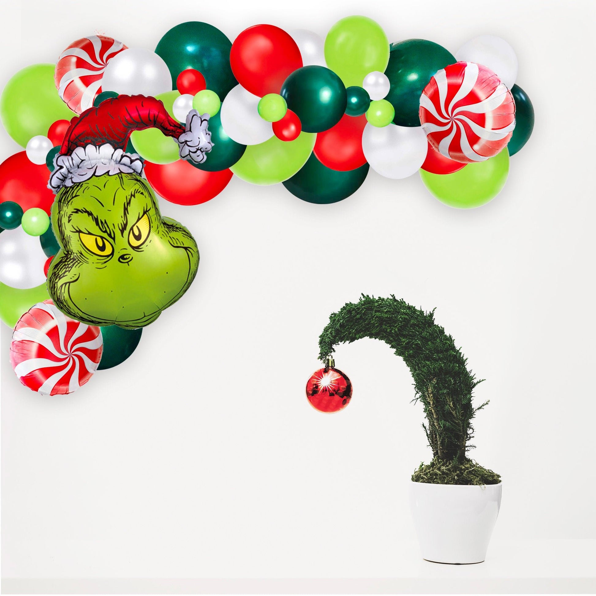 The Grinch Christmas Balloon Arch Kit - Ellie's Party Supply