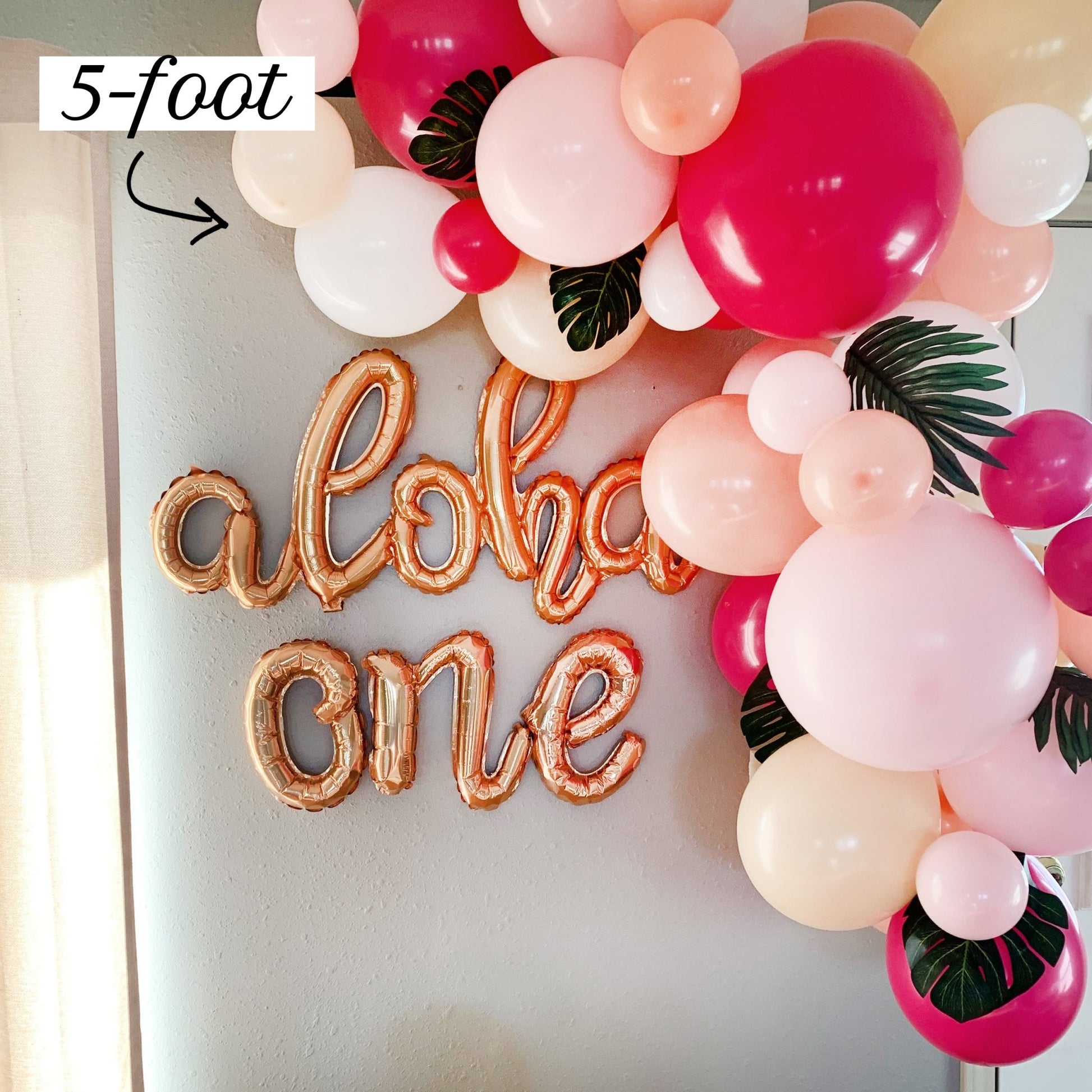 Tropical Balloon Arch - Pink Balloon Garland Kit - Ellie's Party Supply