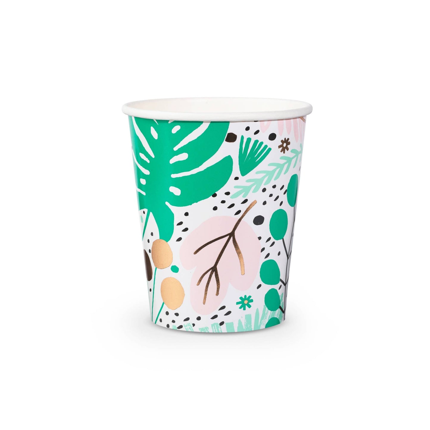 Tropical Palm Leaves Paper Cups (Set of 8) - Ellie's Party Supply