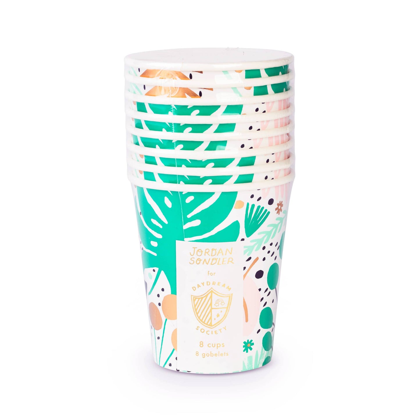 Tropical Palm Leaves Paper Cups (Set of 8) - Ellie's Party Supply