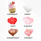 Valentine's Cupcake Heart Balloon Bouquet Kit (11 Pack) - Ellie's Party Supply