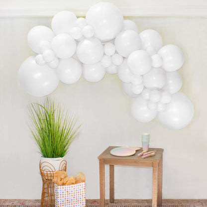 White Balloon Garland Kit (5 Feet) - Ellie's Party Supply