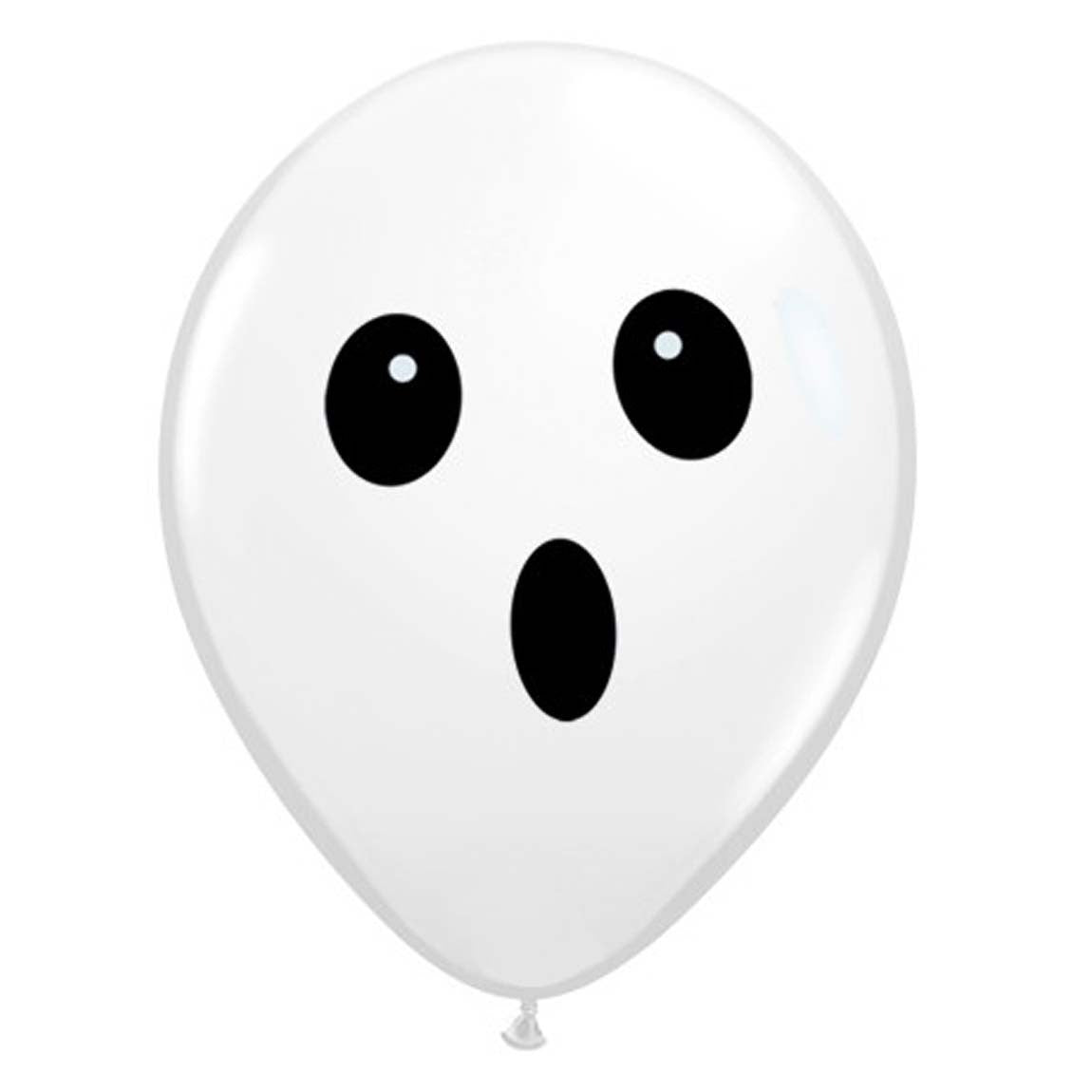 White Ghost Latex Balloons (10 Pack) - Ellie's Party Supply