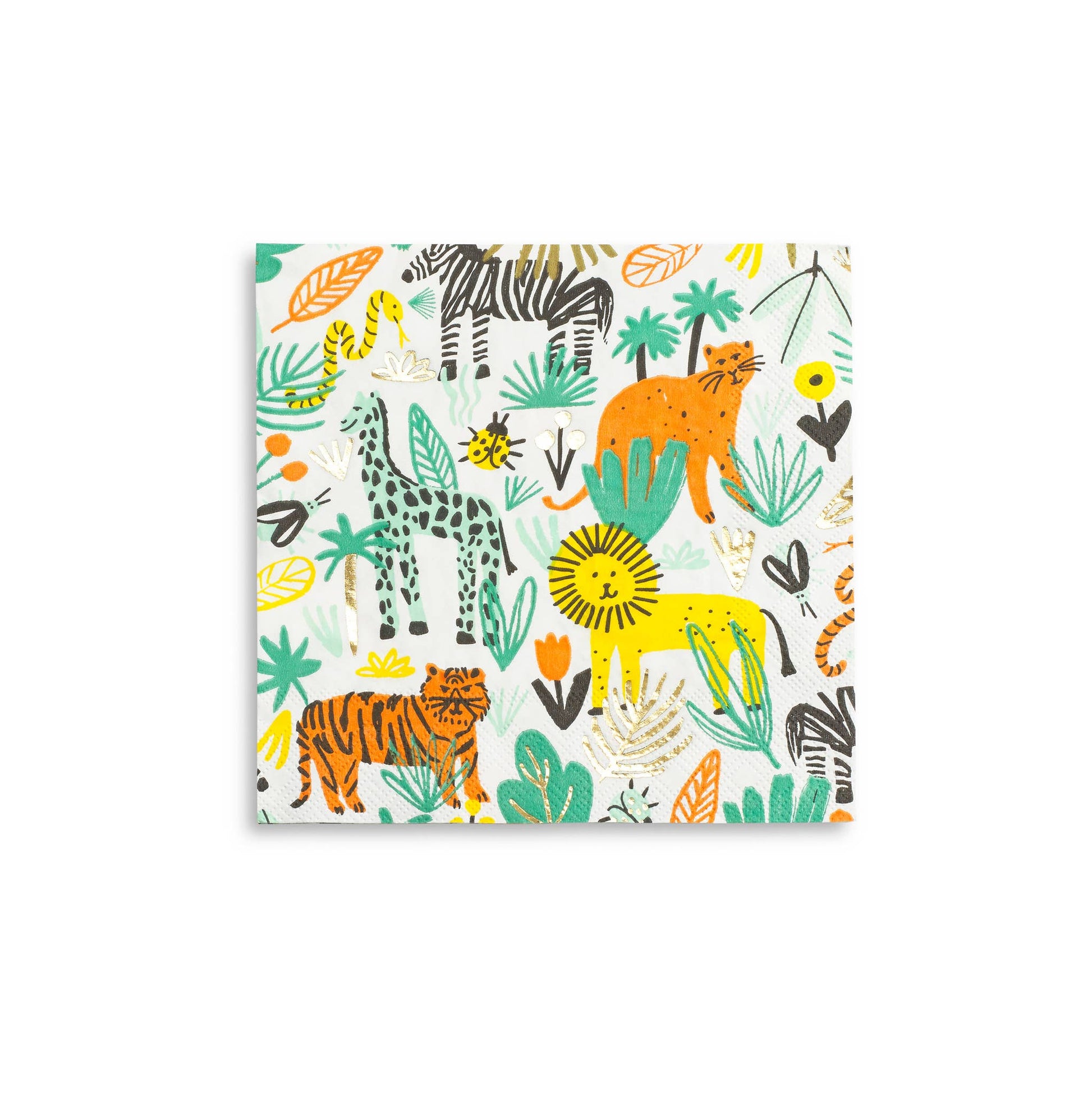 Wild One Safari Animal Paper Napkins (Set of 16) - Ellie's Party Supply