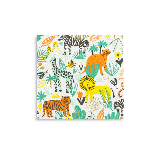 Wild One Safari Animal Paper Napkins (Set of 16) - Ellie's Party Supply