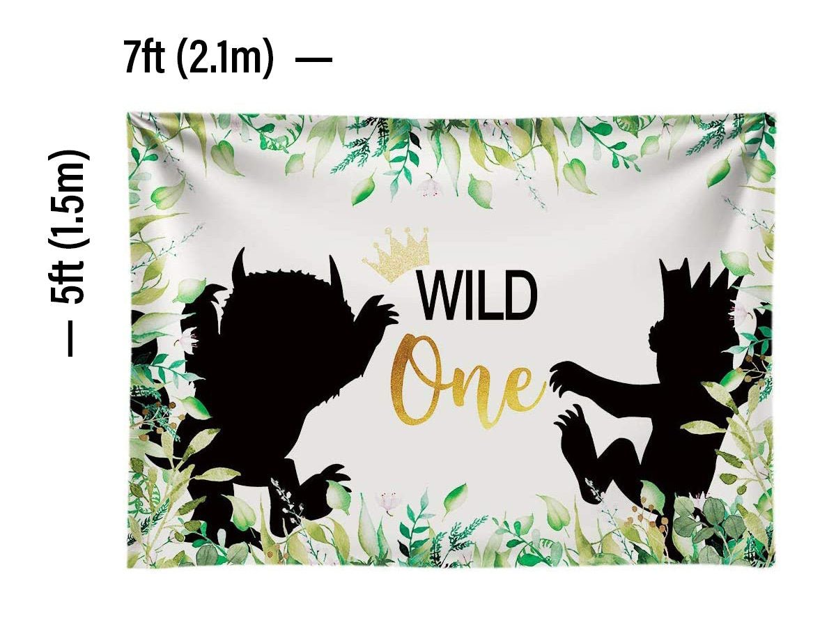 Wild One Wild Thing Birthday Backdrop from Ellie's Party Supply