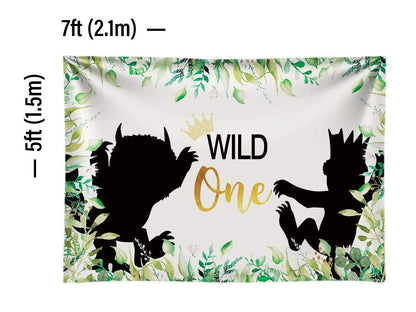 Wild One Wild Thing Birthday Backdrop - Ellie's Party Supply